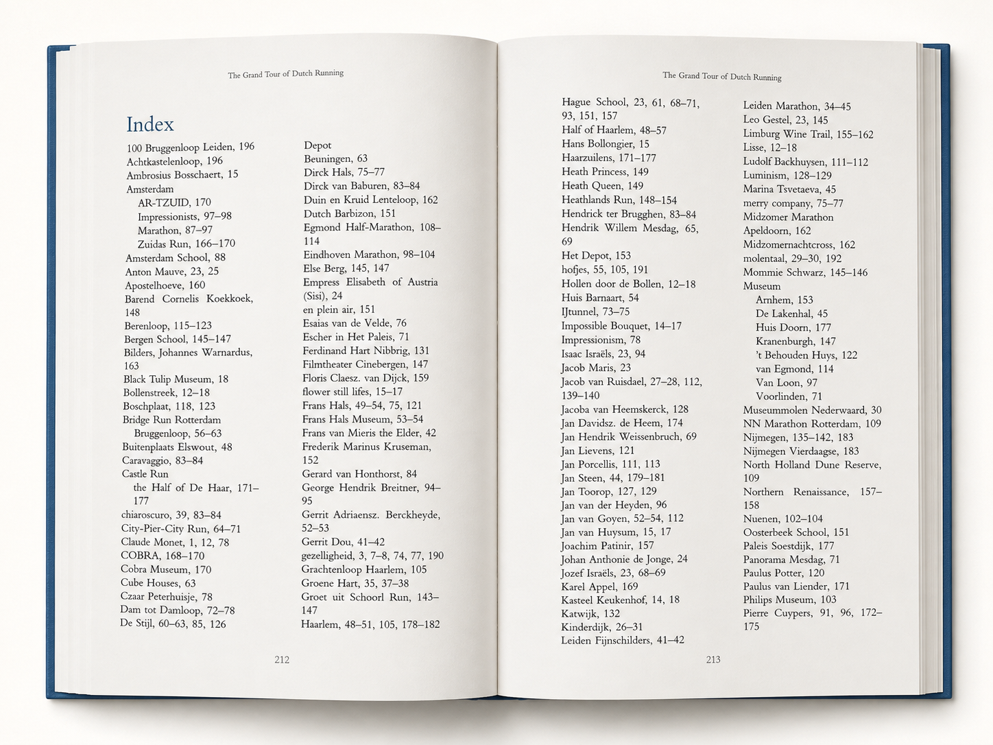 Open index spread from The Grand Tour of Dutch Running